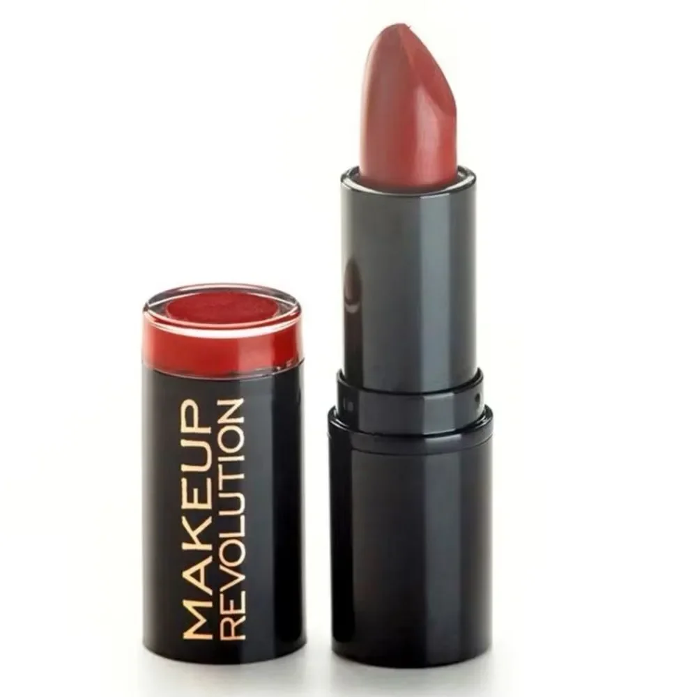 3- Make up Revolution lipsticks Reckless burnt red